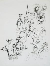 An Important Drawing by George Grosz and a rare watercolor by Howard Pyle, the father of American illustration, are features of Barridoff auction