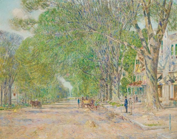 The East Hampton Elms in May by Childe Hassam, 1920