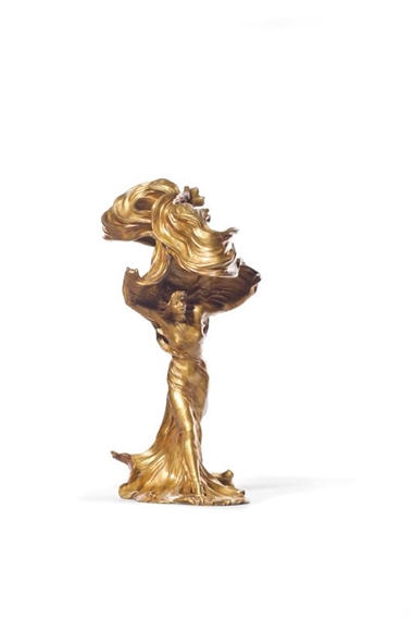 Loie Fuller Lamp by Raoul François Larche, Circa 1900