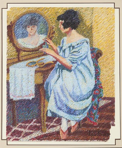 Giovane donna allo specchio by Pippo Rizzo, circa 1920