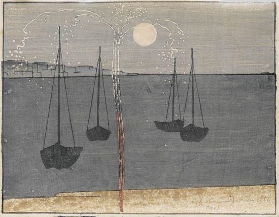 The Skyrocket by B.J.O. Nordfeldt, 1906