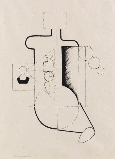 Visieren (Sitzende Figur) by Willi Baumeister, 1921-1922