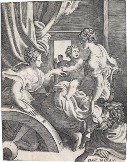Artwork by Parmigianino, The Mystic Marriage of St. Catherine, Made of Engraving