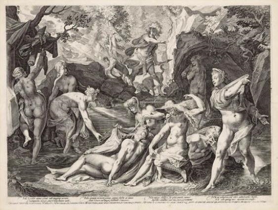 Diana, Surprised by Actaeon by Aegidius Sadeler II