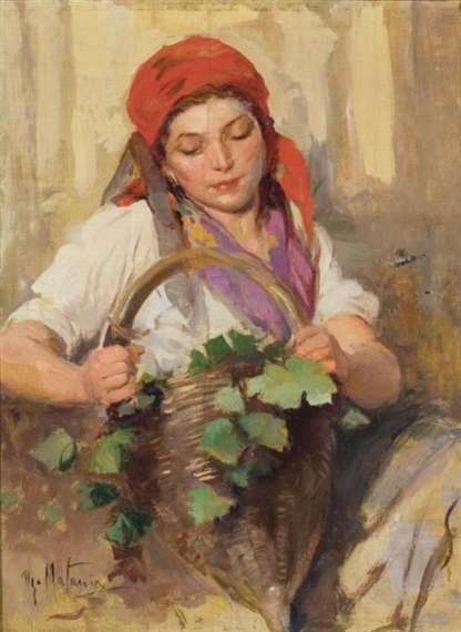 The Woven Basket by Ugo Matania