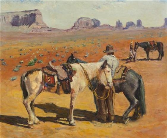 Prospector with Three Mules by Zivko Zic