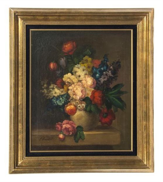 P. Bouchet Still Life with Flowers MutualArt