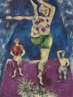 Les trois acrobates - Marc Chagall