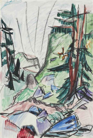 Berglandschaft by Ernst Ludwig Kirchner, Circa 1924
