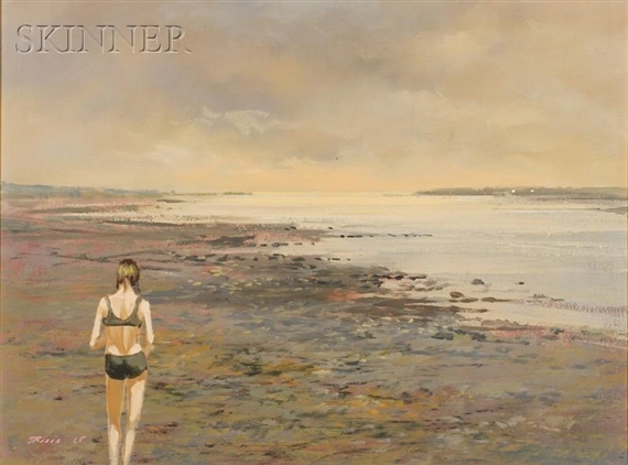 Sunset & Estuary by Robert R. Bliss, 1965