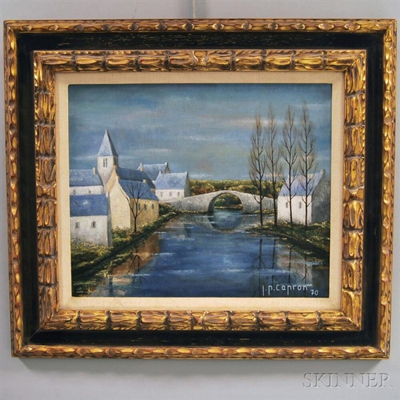 JeanPierre Capron Village by the River (1970) MutualArt