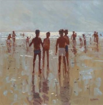 Figures on a beach - Laurence Bonvin