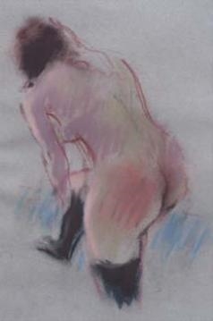 Standing nude by Guy Roddon