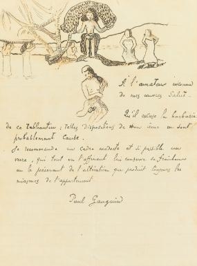LETTRE À UN COLLECTIONEUR INCONNU by Paul Gauguin, circa 1896