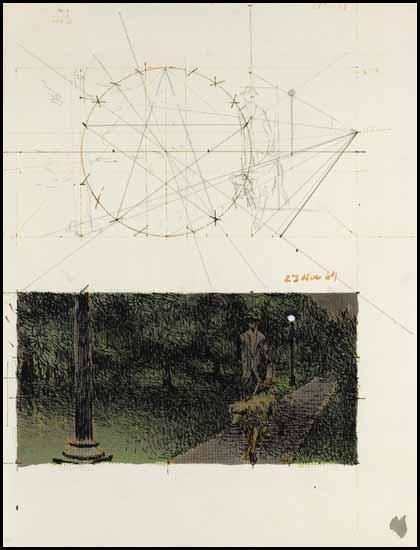 Night Walk IV by Alex Colville, 1981