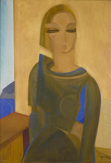 Jeune femme assise by Emmanuel Gondouin, 1920-1921