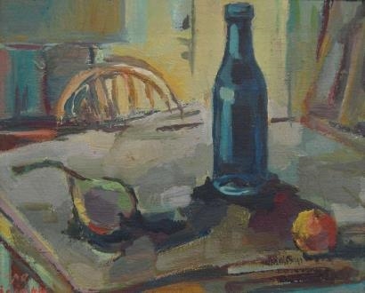 Artwork by David Shaky, Still Life, Made of Oil on cardboard