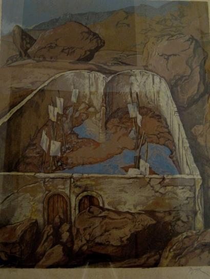 Surrealist Landscape by Samuel Bak