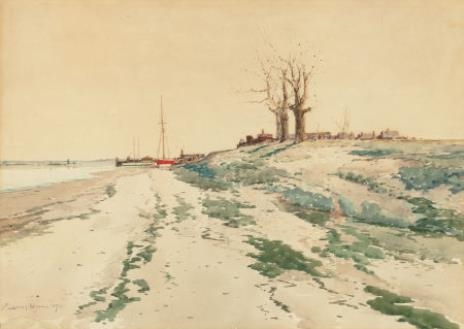 Delancey Walker Gill | Coastal Scene from the Beach | MutualArt