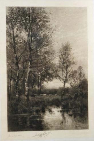 Landscape scene by James Edward Grace