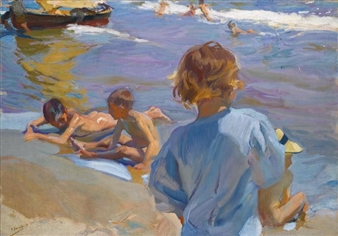 Niños En La Playa, Valencia (Children on the Beach, Valencia) - Joaquin Sorolla y Bastida