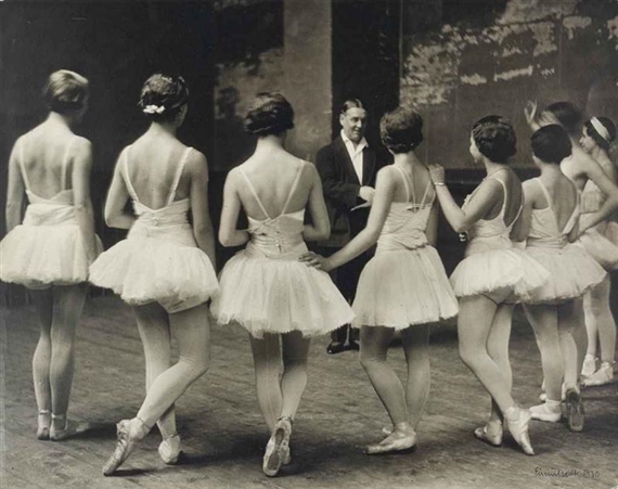 Opera de Paris, ballet master and his students, 1930 by Alfred Eisenstaedt, printed 1931