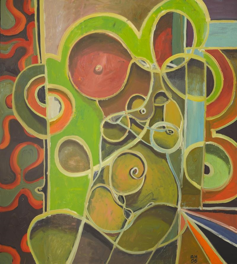 Artwork by Anton Henning, Pin-up No. 99, Made of oil on linen