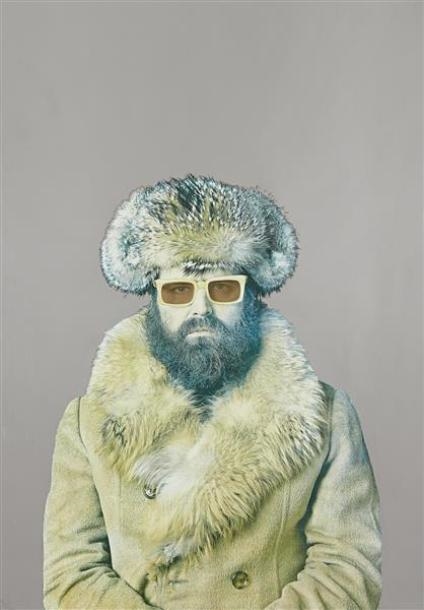 Artwork by Michelangelo Pistoletto, Autoritratto (Self-Portrait), Made of Screenprint in colors, on polished stainless steel mirror