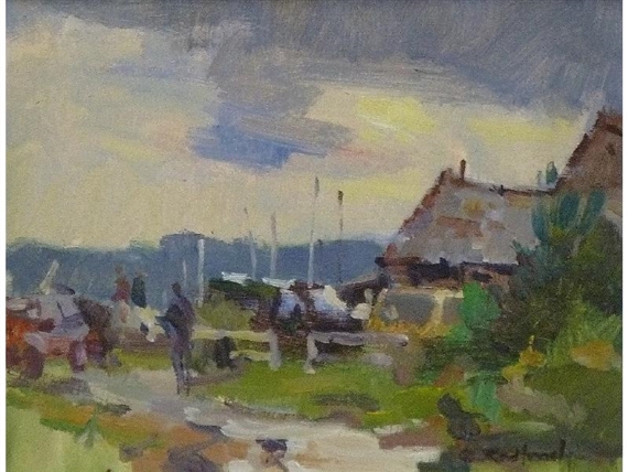Yarmouth boatyard by Gordon Radford