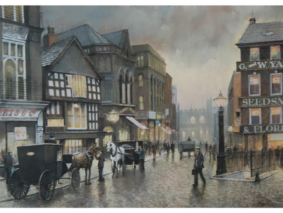 Northern street scene by Tom Brown