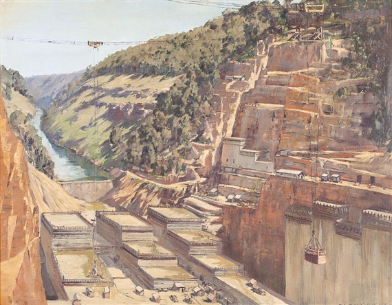 Building the Warragamba Dam by Alan Robert Colquhoun Grieve