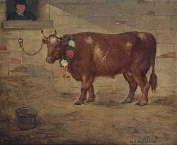 Prize bull by Eugene Siberdt, 1864