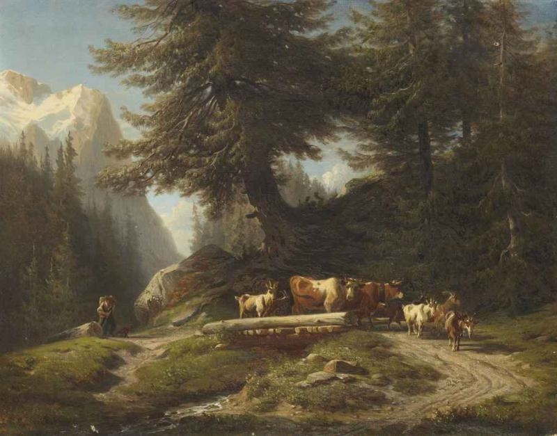 François Diday | Paysage de montagne (1868) | MutualArt