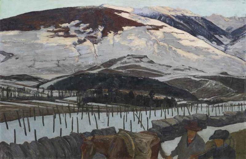 Artwork by Ernest Biéler, Retour à Granois, Made of Oil on canvas