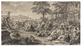 La fête flamande (nach Peter Paul Rubens) - Etienne Fessard
