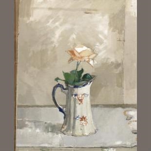 Still Life with Rose and Pitcher - Euan Uglow