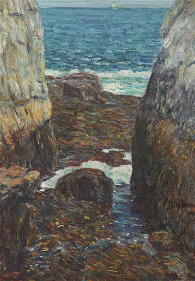 The North Gorge, Appledore, Isles of Shoals by Childe Hassam
