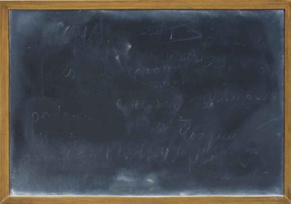 Pizarra, escrito en la pared