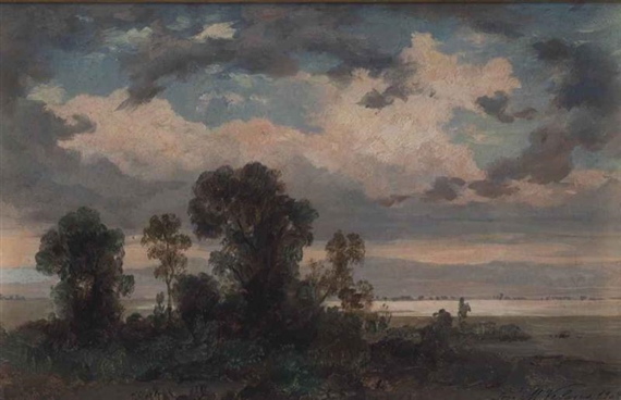 Paisaje con arboles by José María Velasco, 1904