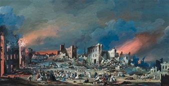 Scène de tremblement de terre - Eugène Bazin