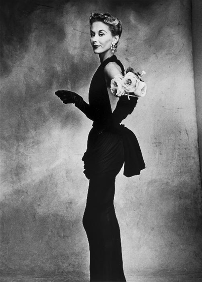 Women with Roses (Lisa Fonssagrives-Penn in Lafaurie Dress), Paris by Irving Penn, 1950 ,printed 1984
