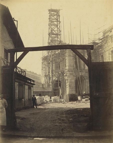 Vu du Pavillon des Abonnés Près de La Porte de L'agence (Opera Garnier) by Louis-Émile Durandelle, 1865