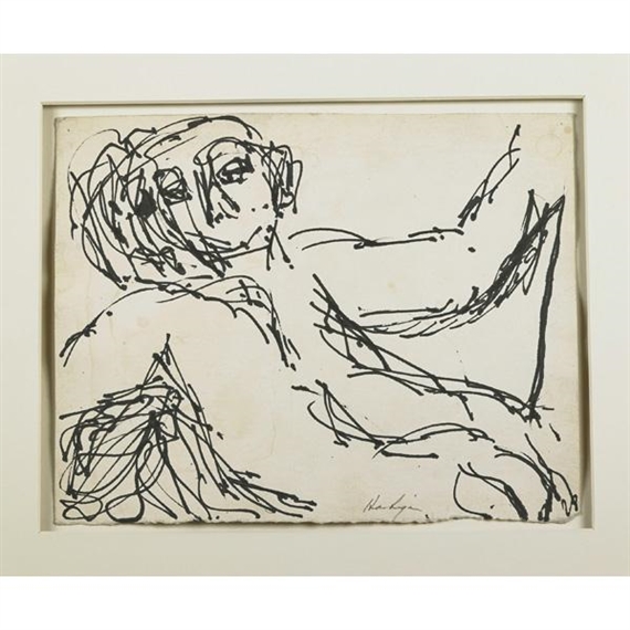 Portrait of Frank O"Hara by Grace Hartigan, 1953