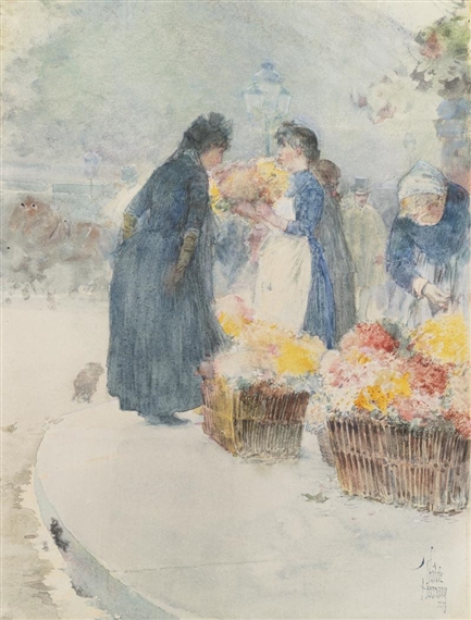 The Flower Seller by Childe Hassam, 1888