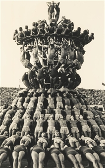 2 WORKS: SPORTSMEN'S PARADE, MOSCOW (1956) & PYRAMID, MOSCOW (1954) - Lev Borodulin