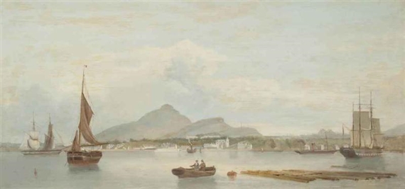 The ferry at Newhaven by John Watson McLea