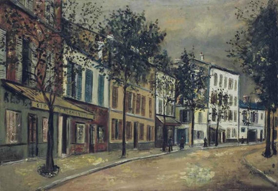Rue des Lilas à Paris by Maurice Utrillo, 1918