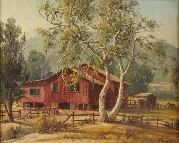 Country setting by Paul Grimm, 1950