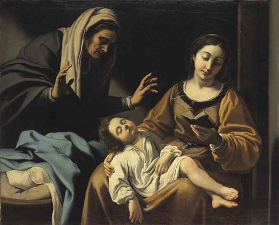 The Madonna and Child with Saint Anne by Antiveduto Grammatica