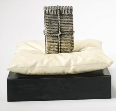 PACKAGE ON A PILLOW by Claudio Bravo, Raúl Valdivieso, circa 1975